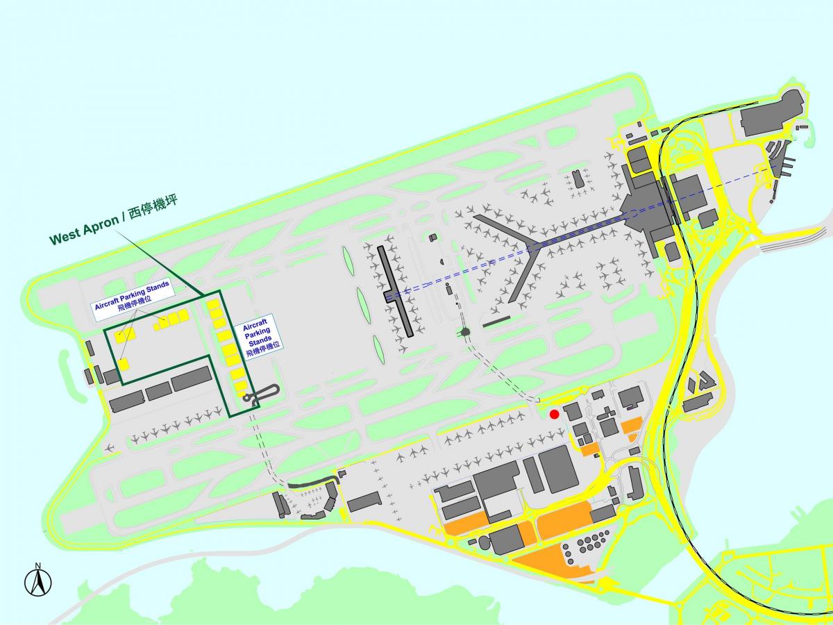 Hong Kong nazioarteko aireportua mapa