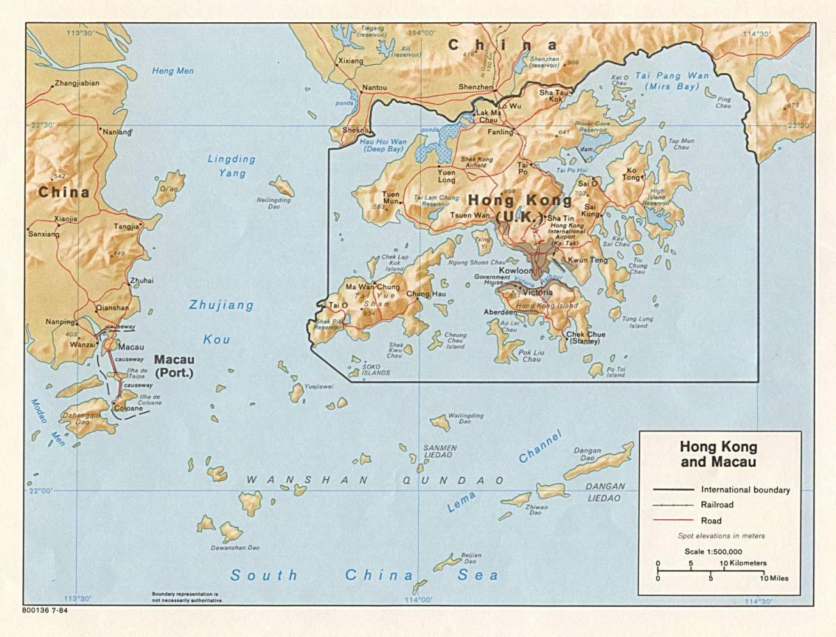 mapa Hong Kong eta Macau