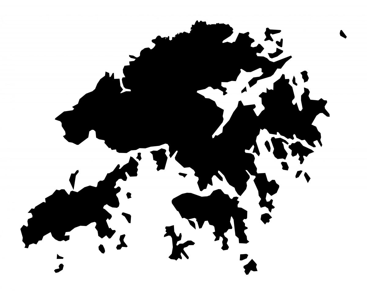mapa Hong Kong-bektorea