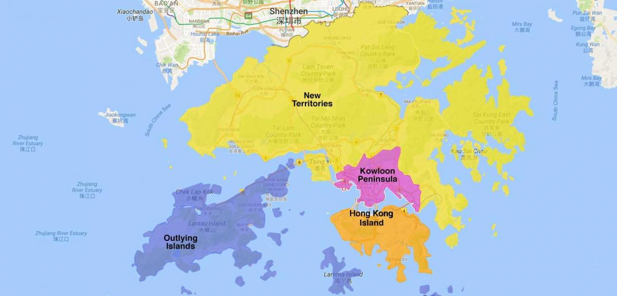 mapa Hong Kong-eremua