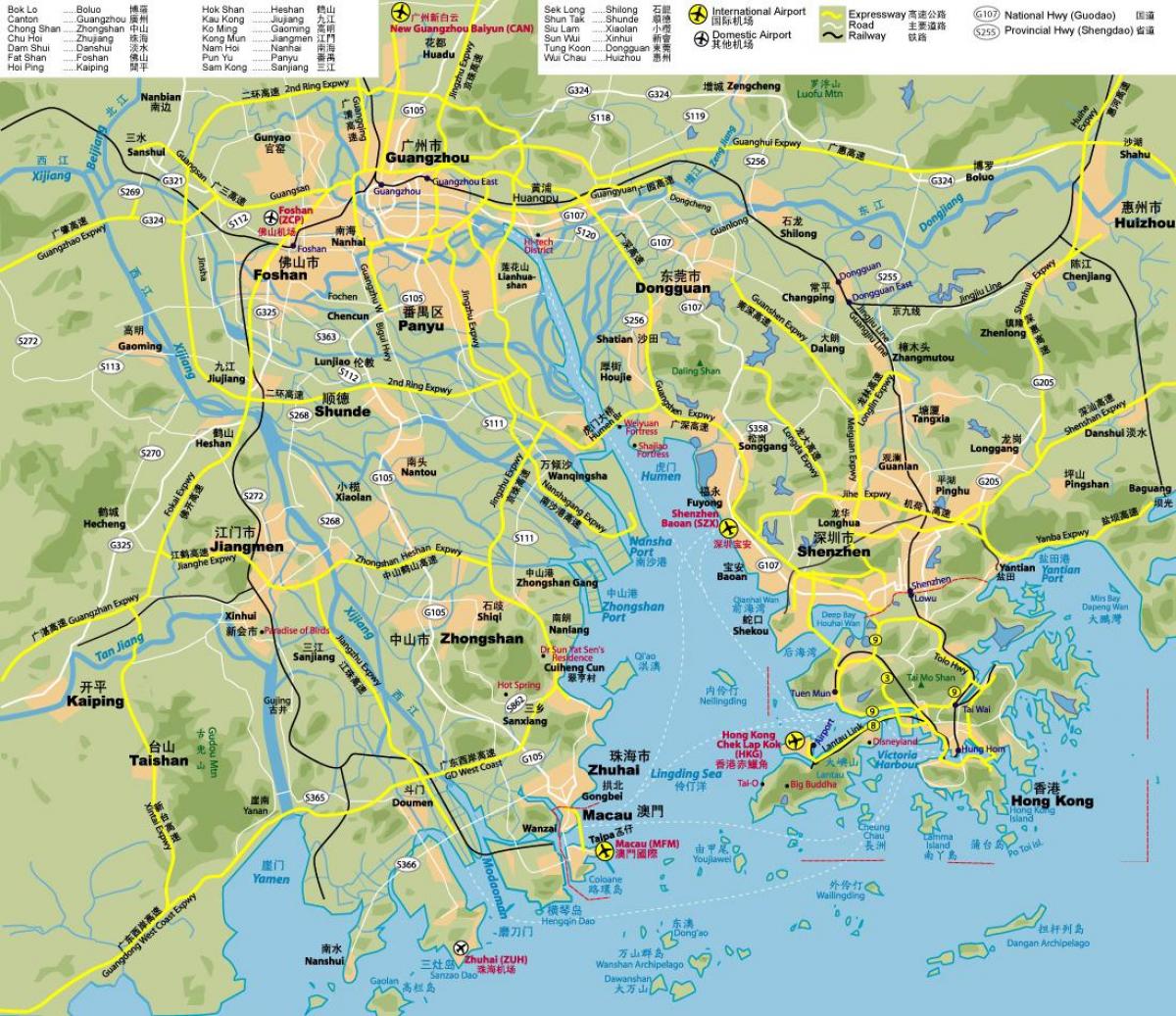 errepide mapa Hong Kong
