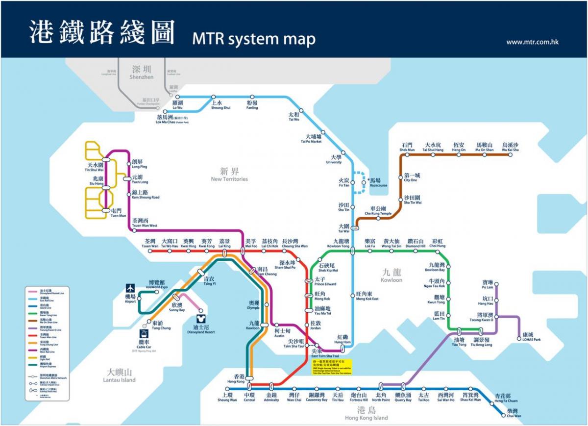Hong Kong-hodi mapa