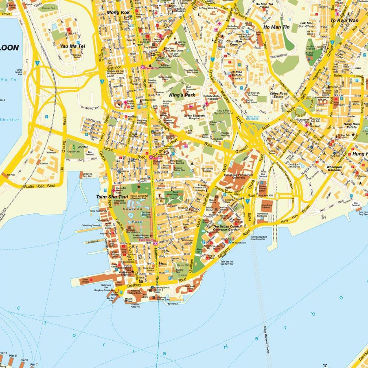 Hong Kong hiriko mapa