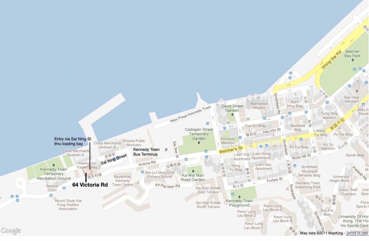 MTR Kennedy herri geltokia mapa