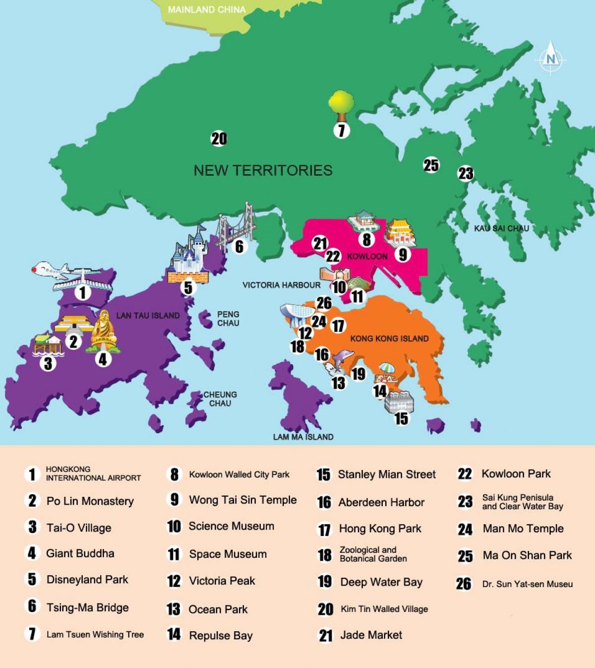 mapa lurralde berriak Hong Kong