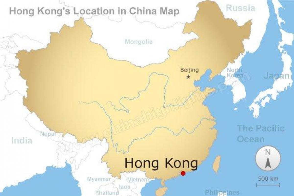 mapa Txina eta Hong Kong