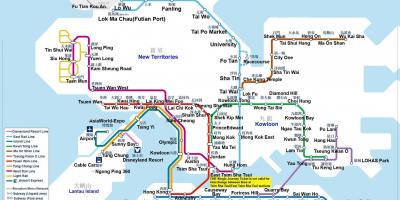 Metroa mapa Hong Kong
