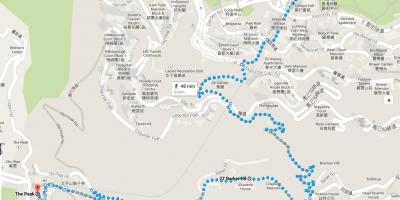 Hong Kong senderismo ibilbide mapa