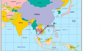 Hong Kong-en mapa asia