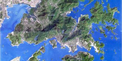 Satelite mapa Hong Kong