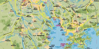 Errepide mapa Hong Kong