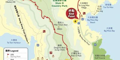 Mendi-ibiliak mapa Hong Kong