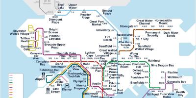 Hongkong metroa mapa