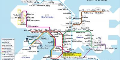 Metro mapa Hong Kong