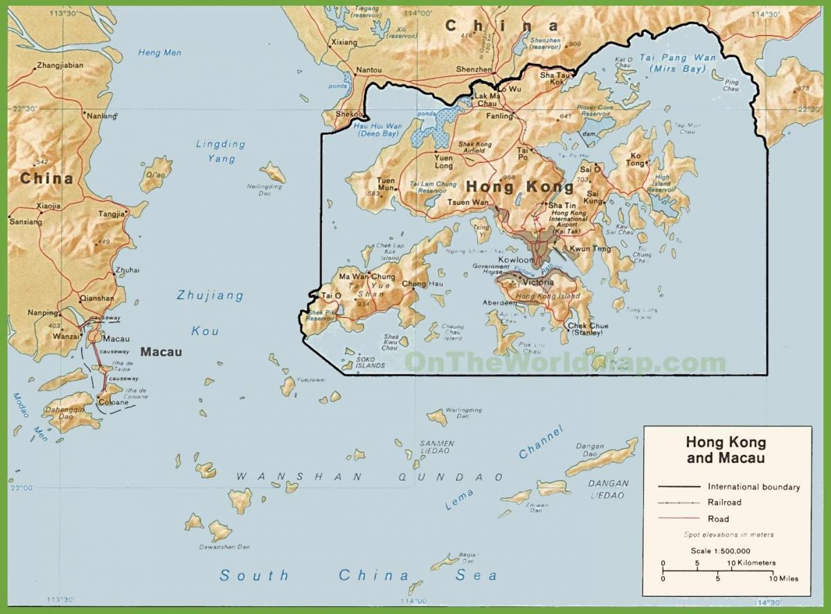 mapa politikoa Hong Kong