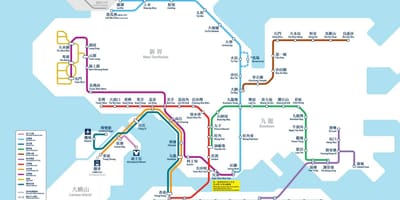 Hong kong mapa MTR
