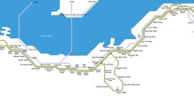 Tranbia mapa Hong Kong
